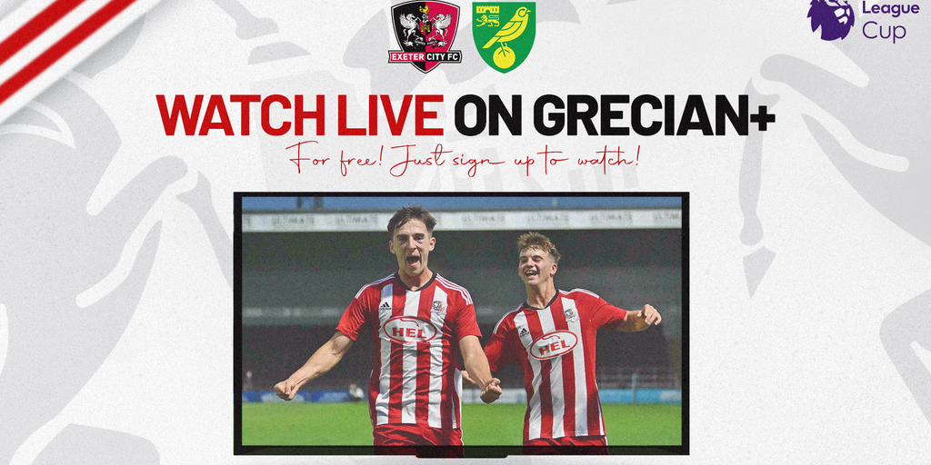 Watch City U21 take on Norwich City for FREE on Grecian Exeter City F.C